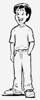 Drawing of a nine year old boy