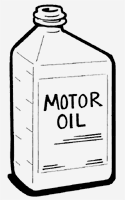 Drawing of an oil bottle